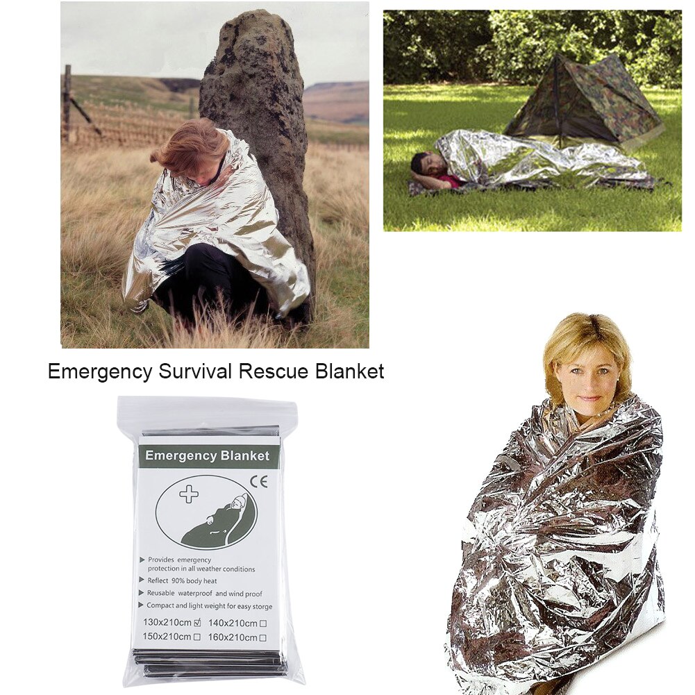 Cheap Goat Tents Outdoor Emergency Blanket Sun Protection Waterproof Survival Warm Blankets First Aid Folding Tent Camping Spare Blanket   